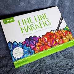 Crayola Fine Tip Markers for Grown-Ups 40 Premium Skinny Coloring Pen Set Adult