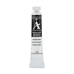 (6) Academy Watercolor .25 oz 7.5mL Chinese White by Grumbacher