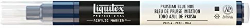 Liquitex Professional Fine Paint Marker, 2-4mm, Prussian Blue Hue