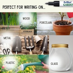 Artline Ek-780 Garden Markers, 0.8 Mm Writing Width, Uv Resistant, Wat