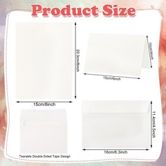 30 Sets 4×6 in Blank Watercolor Cards with Envelopes 140lb Cotton Paper