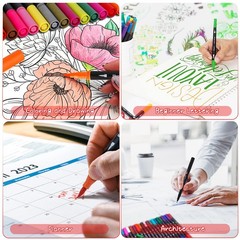 Coloring Art Paint Fine Felt Tips Fineliner Draw Color Pens Porous Point Markers