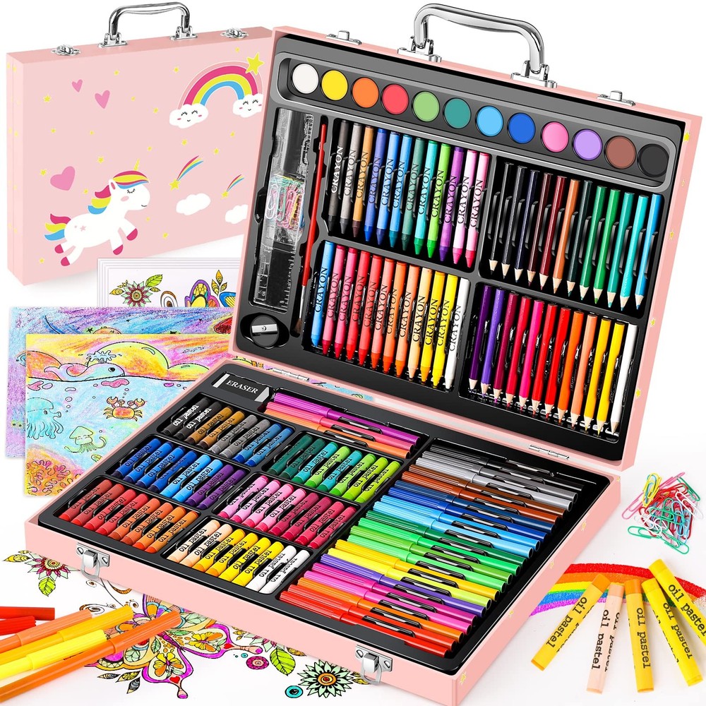 Arts and Crafts Supplies, 183-Pack Drawing Painting Set for Kids Girls Boys Teen