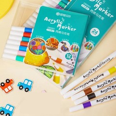 12-80 Colores Set Acrylic Paint Art Marker Pen Rock Painting for Kids Graffiti S