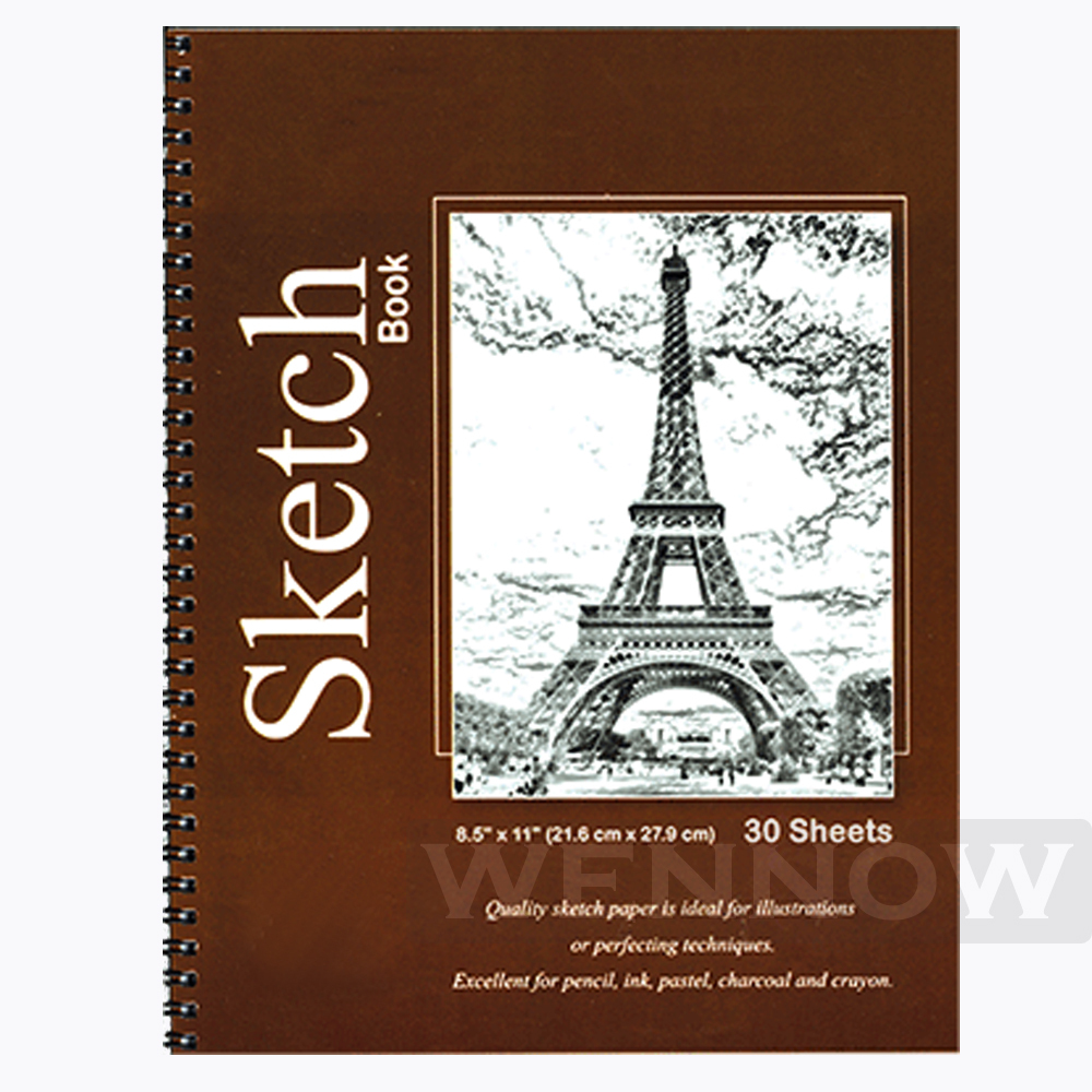 30 Sheets 8.5″ X 11″ Side Bound Spiral Premium Sketch Book