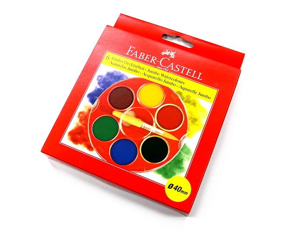 Faber Castell 125007 Other Watercolours Paint Box 6 Standard Colours PB442