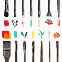 26pcs Professional Paint Brush Set – High-Grade Synthetic Nylon for Acrylic, Oil