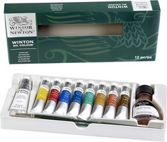 12-Piece Winton Oil Color Studio Set with Brushes – Perfect for Aspiring Artists