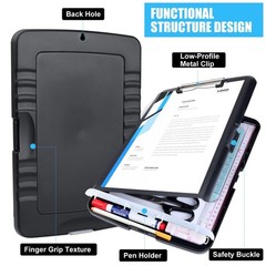 Black Clipboard with Storage Heavy Duty,TFDLCG zm Clip Boards 8.5×11 with Pen…
