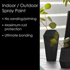 Krylon K02728007 Flat Black Fusion All-in-One Spray Paint 12 oz. (Pack of 6)