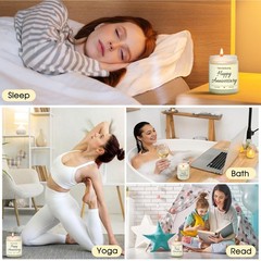 Anniversary Candle Gifts for Women Men, Romantic Gift Couple White