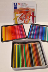 Staedtler Pencil Crayon Tin. 72 Pencil Set. Like New