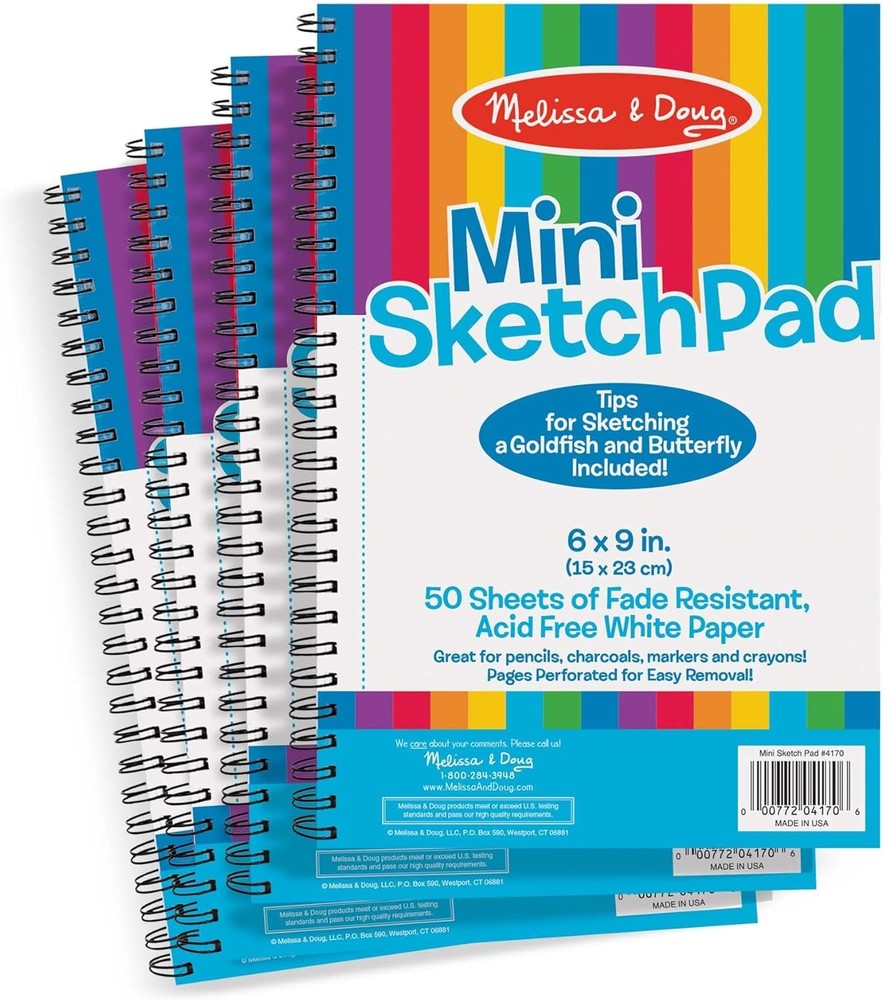 Melissa & Doug Mini Sketch Pad 6×9 Inch 4 . 50 Sheets Drawing Paper