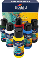 Studio Acrylic Paints, Primary Colors, 6-Pack 3.4 Fl Oz Each, Basic Acrylic Pain
