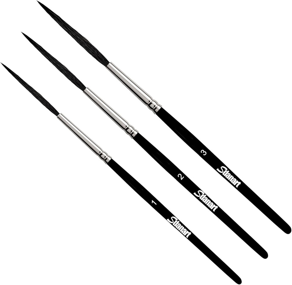 Scroll Pinstriping Brush,3 PCS High Performance Script Pinstripe Brushes,Made fr
