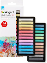 Pastels Studio Colored Square Chalk 24 Piece, (175-24)