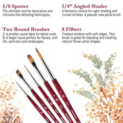 Velvetouch Series 3950 – 5pc Professional Paint Brushes for Acrylic Painting …