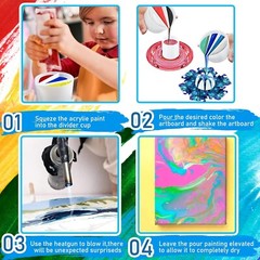 Durable 7-Piece Paint Pour Cup Collection – Ideal for Resin and Acrylic Artwork
