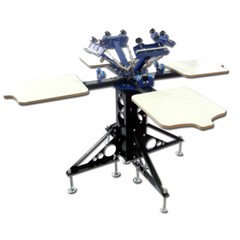 Double Rotary 3 Color Screen Printing Material & Equipment Kit Press Machine