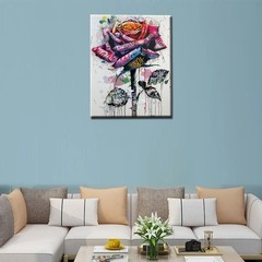 Tucocoo Street Graffiti Rose Paint by 16”Wx20”H(Without Frame), Artwork-05