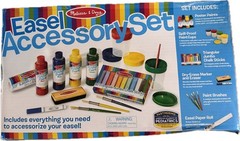 Melissa & Doug Easel Accessory Set Art Supplies Chalk Paints Brushes Watercolor