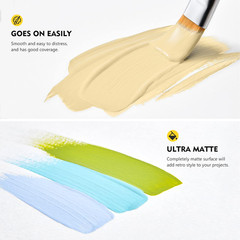 15 Pcs Chalk Furniture Paint Set, 9 Colors Ultra Matte Finish Acrylic Craft Pain