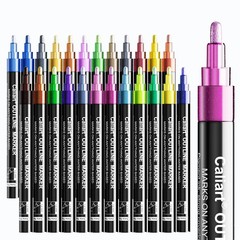 24 Colors Outline Markers Shimmer Glitter Pens, Cool Fun Craft Metallic Drawi…