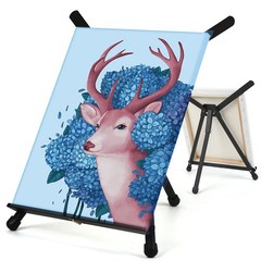 Aluminum 15″ to 21″ Tabletop Easel Display, Black Tripod with Rubber Feet, Ho…