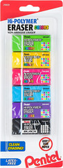 Hi-Polymer Block Eraser Colors Small, Assorted Colors, 6-Pk (ZEH05CRBP6M)