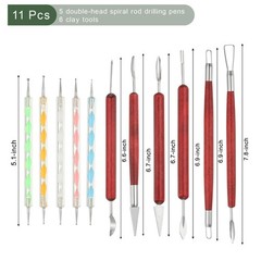 11 Pcs Silicone Clay Sculpting Tool Kit, Polymer Clay Tools Set, Mix Colors