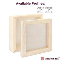 Unprimed Basswood Artist Panel, 7/8″ Cradled Profile, 10″x10″