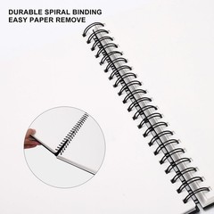 8.5x11inches Hardbound Sketch Book, Spiral Bound 8.5×11 inches, White