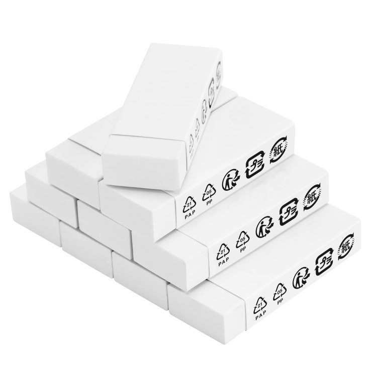 Amazon Basics Block White Eraser, 10 Count (Pack 10 of 1), 1