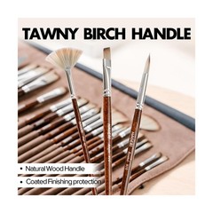 25 Pieces Paint Brushes, Expert Synthetic Nylon Bristles Paint … Fast USA SHIP