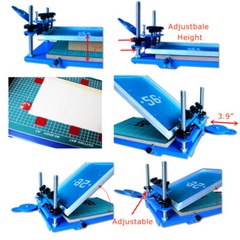 Size: 17.5”x11.5” 3D Silk Screen Printing Press Machine Micro-Registration