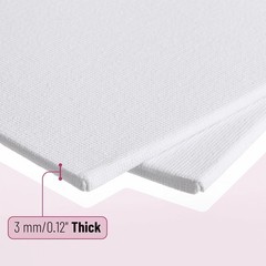 – Canvas Panels, 5 Pack, 4×4, 5×7, 8×10, 9×12, 11×14 Inches | Triple Primed