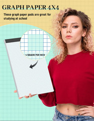 2 Pack Graph Paper Pad 11X17 for Blueprint Drawings, Drafting, Engineering Drawi