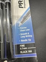 Pilot Precise V7 Rolling Ball Pen 0.7mm Fine (3) 2/Pk Black Office School Home