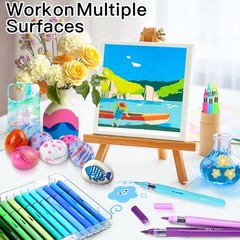 Explore Creative Possibilities with 72 Dual Brush & 60 Acrylic Paint Markers Set