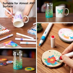 Ink Control Acrylic Paint Pens, 60 Colours Brush Tip Paint Marker Pens, Paint…