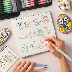LIUILUCAI 100 Colors Acrylic Gel Pens Art Set – Large Capacity Gel Ink Pens w…