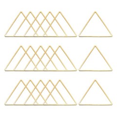 Triangle Earring Beading Hoop Hollow Frame Charm 29mm/ 1.1″ Brass Tone, 50pcs