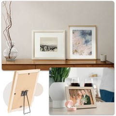 6 Set 3.39″ Easel Back Metal Picture Frame Back Stand with Screws Silver Tone