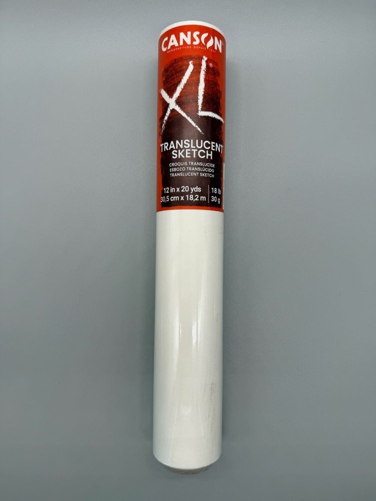 Canson XL Translucent Sketch Paper Roll 12″ x 20 Yds White Tracing Drafting New
