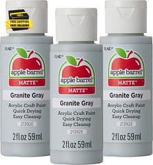 Acrylic Paint, Granite Grey 2 Oz, 21392EA- (Pack of 3) ⭐️⭐️⭐️⭐️⭐️
