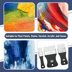 Bates- Flat Paddle Paint Brush Set, 3 Pack, Nylon Bristles Painting Brushes, …