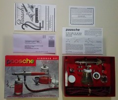 PAASCHE AIRBRUSH SET DOUBLE ACTION INTERNAL MIX NEW UNUSED COMPLETE
