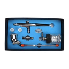 Portable Mini Airbrush Compressor Kit DA Gravity Feed Spray Gun for Nail Tattoo