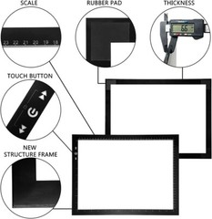 B4 Artist Tracing Light Box with Lock Button and Dimmable 6000 Lux Illumination