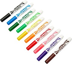 Assorted Washable Markers with Broad Tips – Perfect for Kids’ Crafts – 10 Pack
